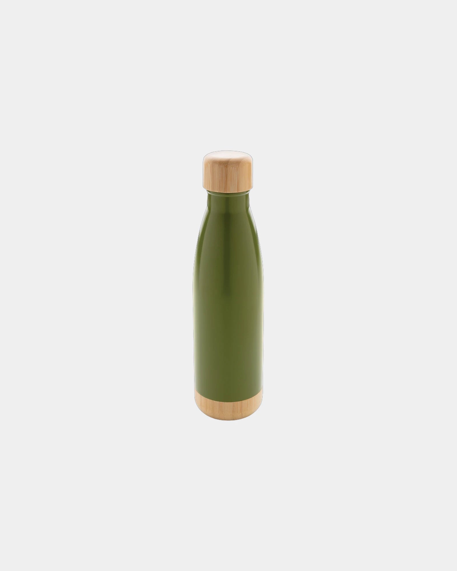 Bottiglia termica acciaio inox bambù da personalizzare - Verde
