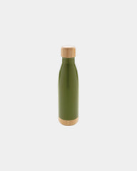 Bottiglia termica acciaio inox bambù da personalizzare - Verde