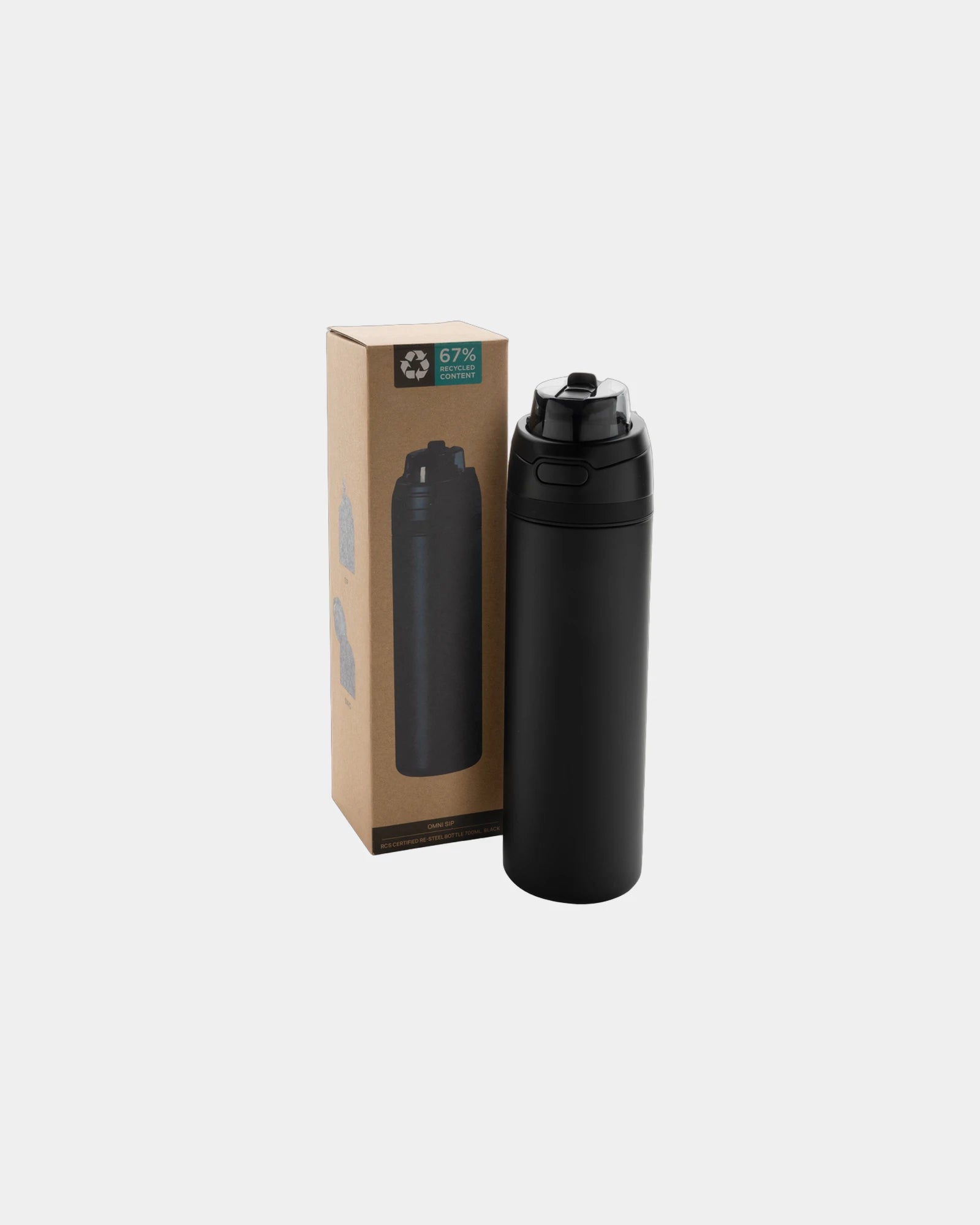 Borraccia impermeabile acciaio riciclato 720ml da personalizzare - 1