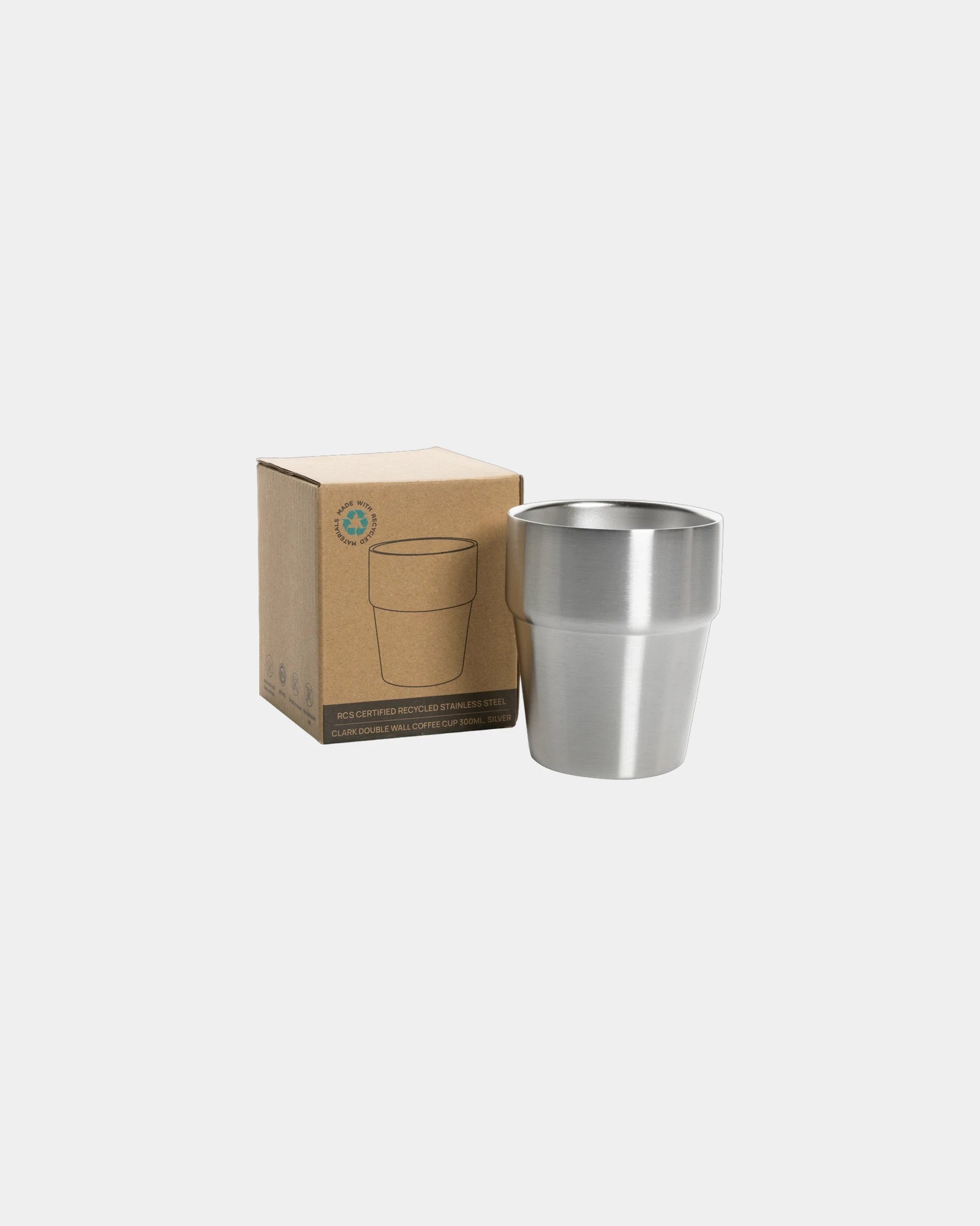 Tazza acciaio riciclato RCS 300ml da personalizzare - 1