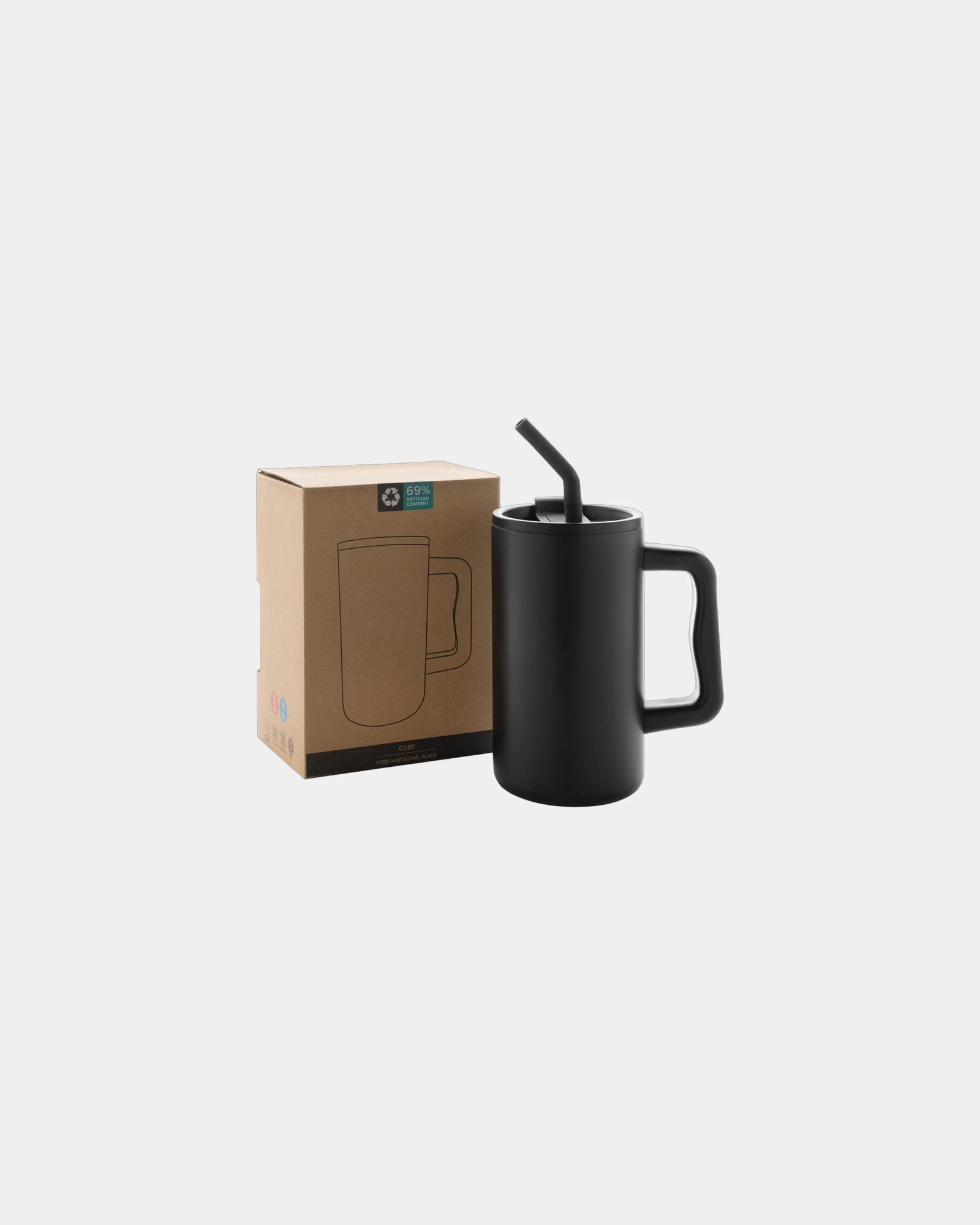 Mug termico acciaio riciclato 800ml da personalizzare - 4