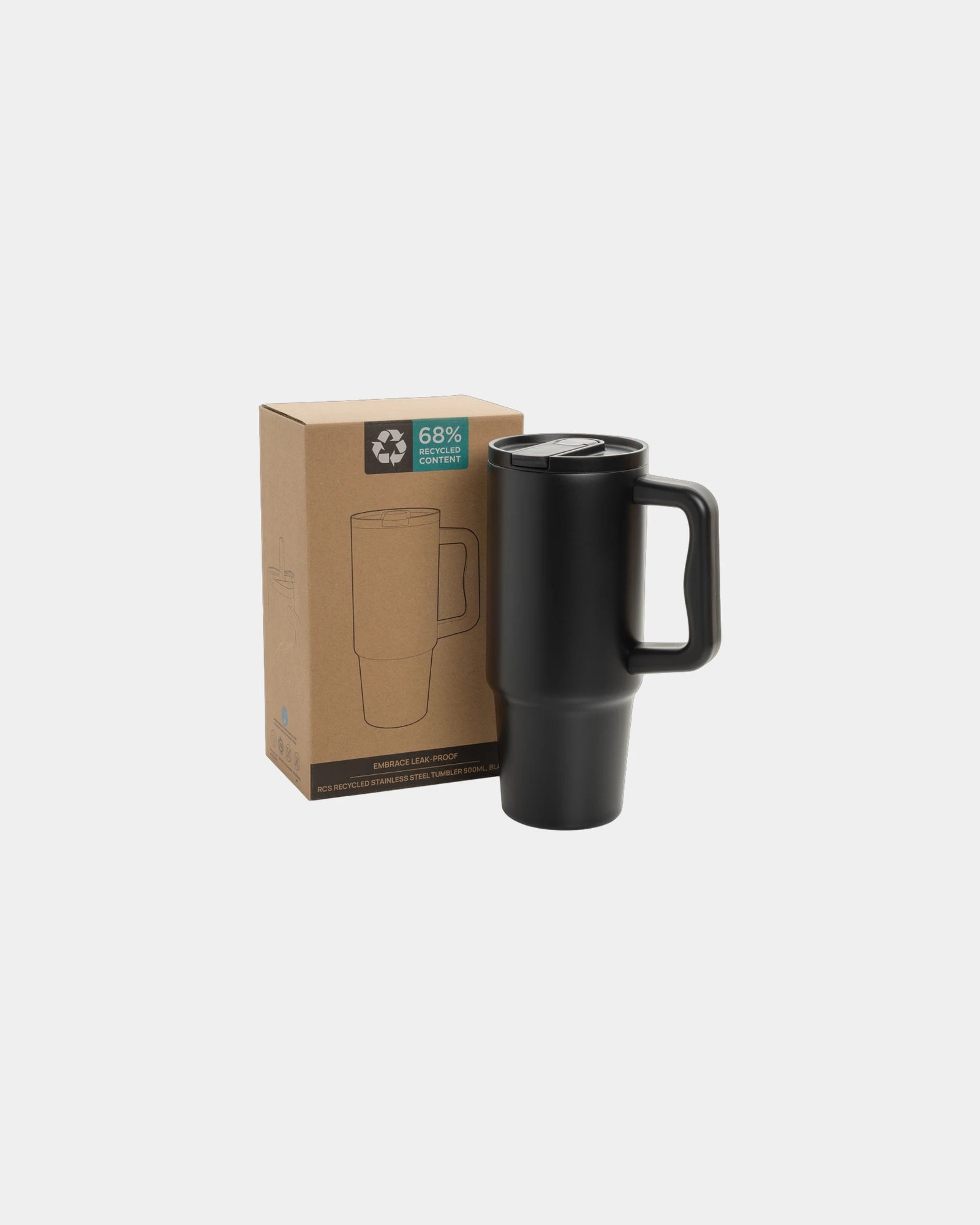 Mug termico acciaio riciclato 900ml da personalizzare - 1