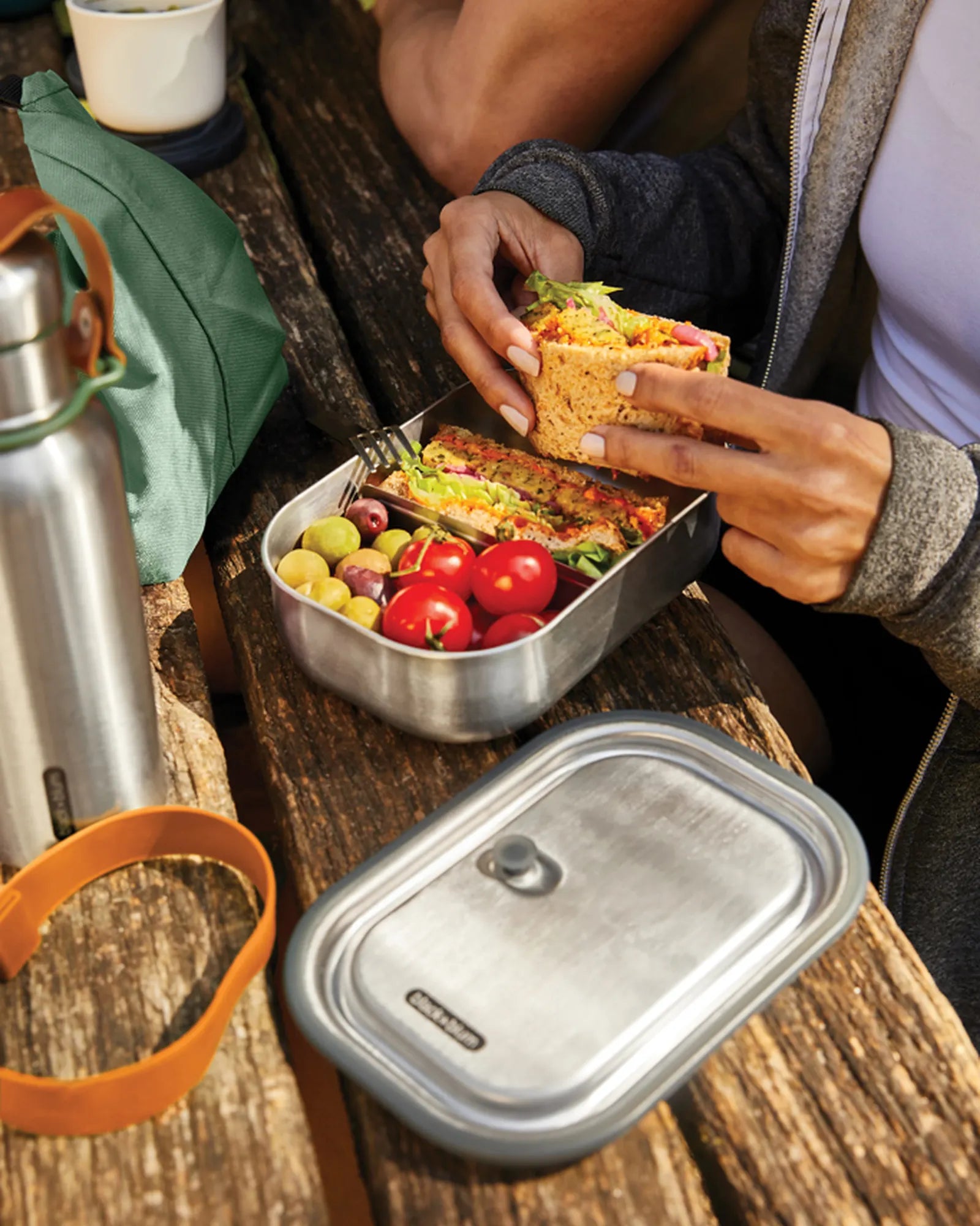 Lunch box acciaio inox 1L Black + Blum da personalizzare - 5