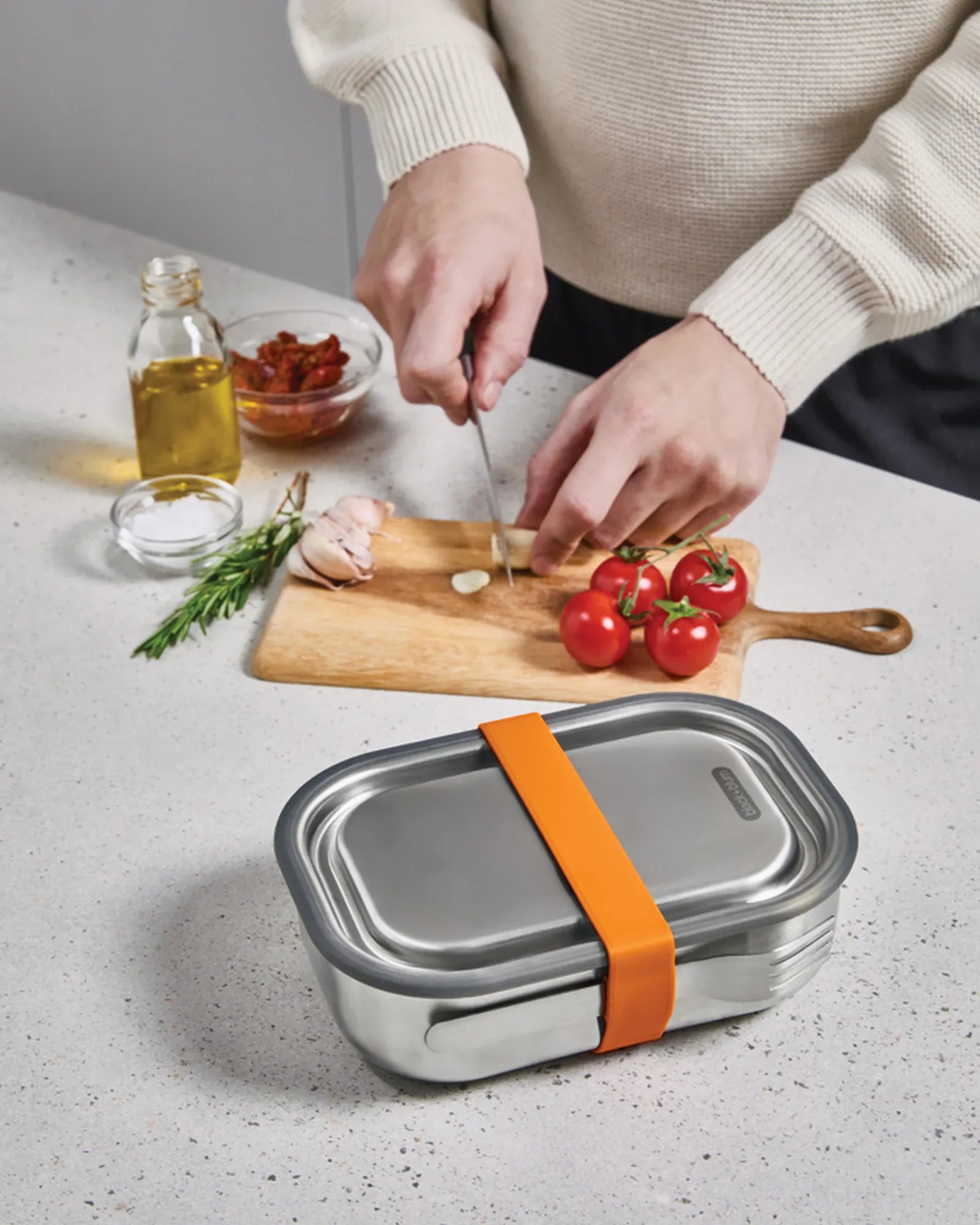 Lunch box acciaio inox 1L Black + Blum da personalizzare - 6