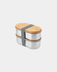 Bento box acciaio inox Black + Blum 1L da personalizzare - Grigio