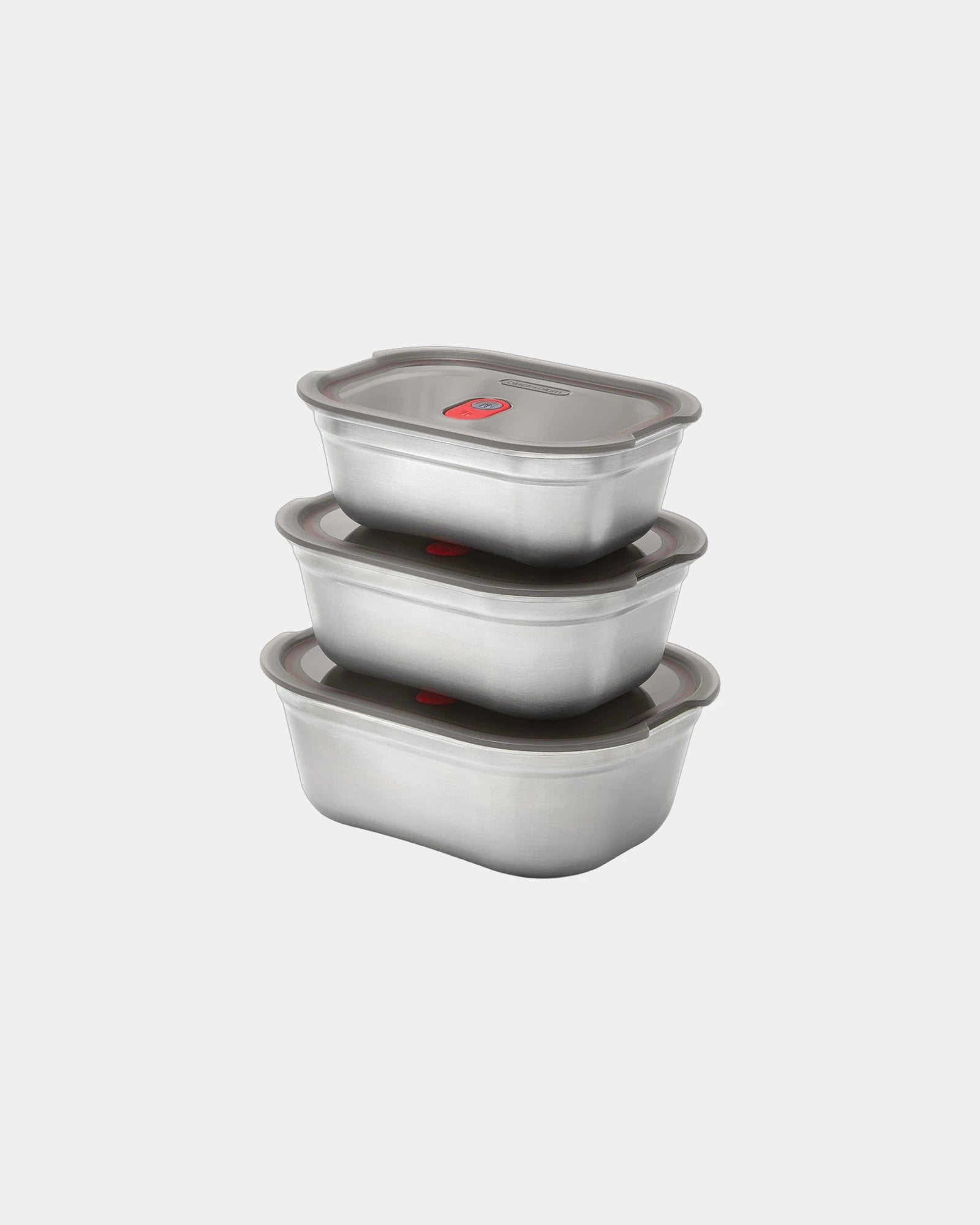 Set 3 lunch box acciaio Black + Blum da personalizzare - Grigio