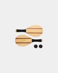 Set racchette frescobol in legno da personalizzare - Marrone