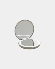 Specchio LED plastica riciclata RCS da personalizzare - Beige