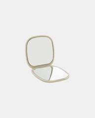 Specchietto tascabile plastica riciclata da personalizzare - Beige
