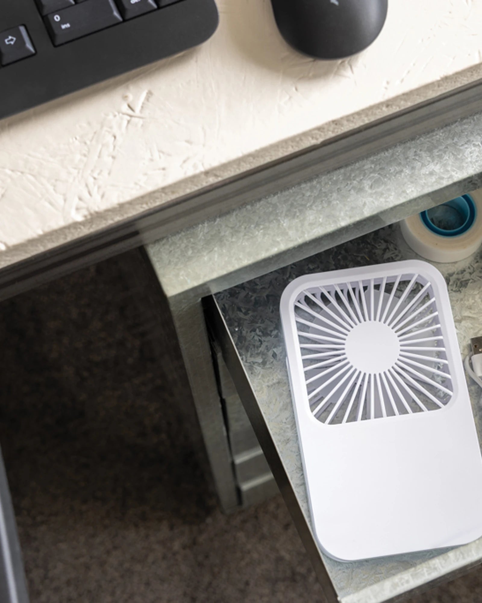 Ventilatore da tavolo plastica riciclata Aervina da personalizzare - 12