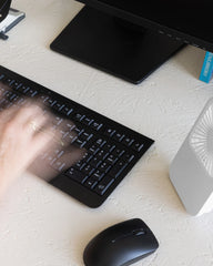 Ventilatore da tavolo plastica riciclata Aervina da personalizzare - 10