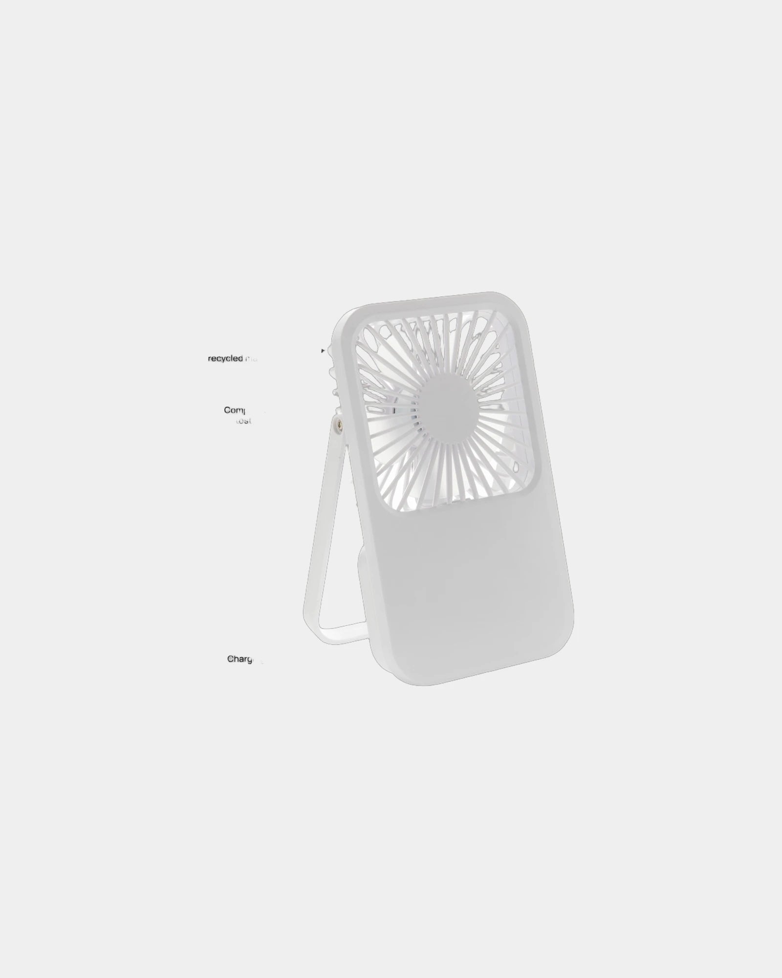 Ventilatore da tavolo plastica riciclata Aervina da personalizzare - 7