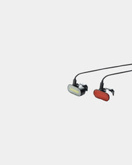 Set luci bici RCS plastica riciclata da personalizzare