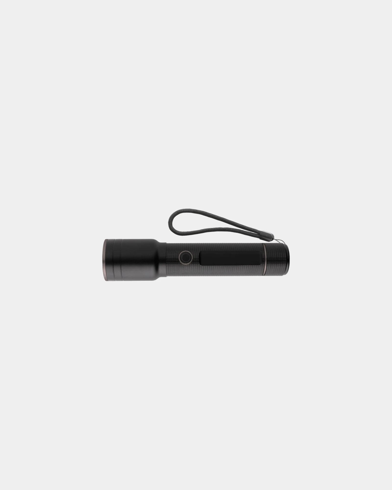 Torcia alluminio riciclato ricaricabile USB da personalizzare - Nero