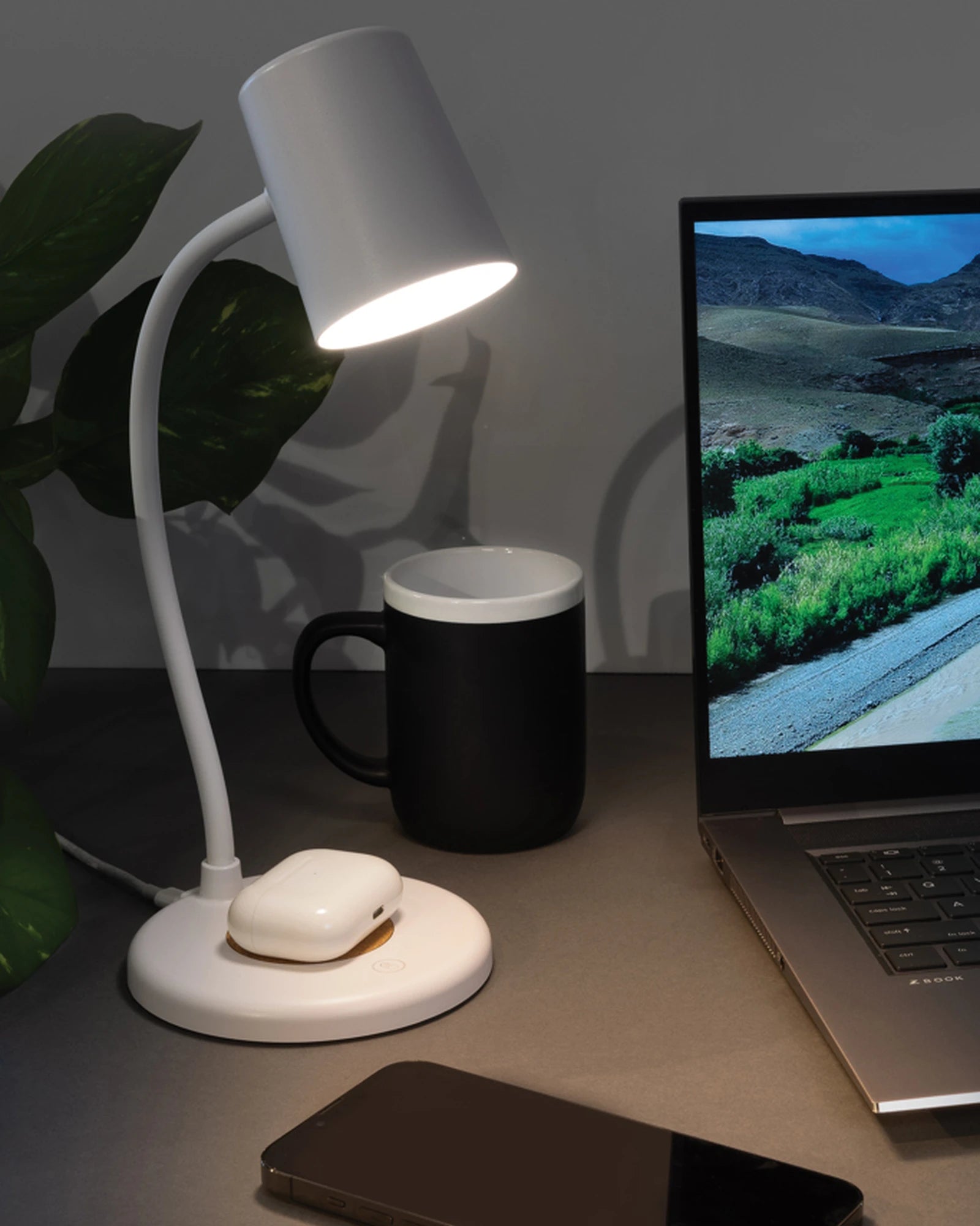 Lampada scrivania caricatore wireless 15W da personalizzare - 8