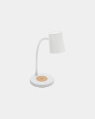 Lampada scrivania caricatore wireless 15W da personalizzare - Bianco