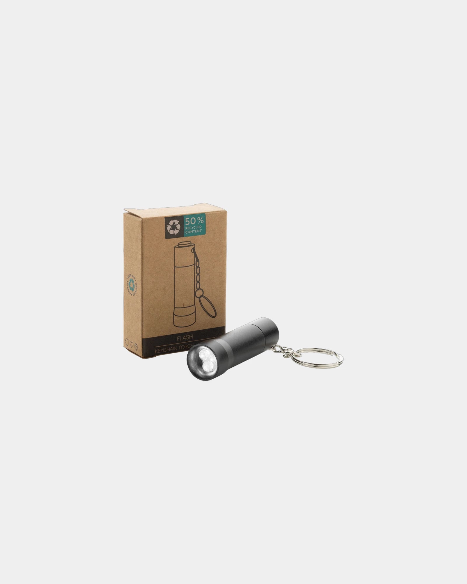 Portachiavi torcia alluminio riciclato RCS da personalizzare - 3