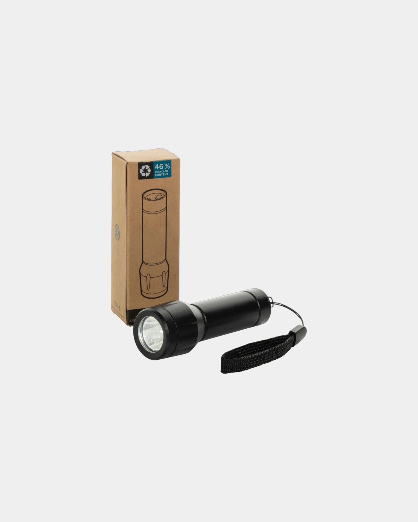 Torcia ricaricabile USB plastica riciclata da personalizzare - 1