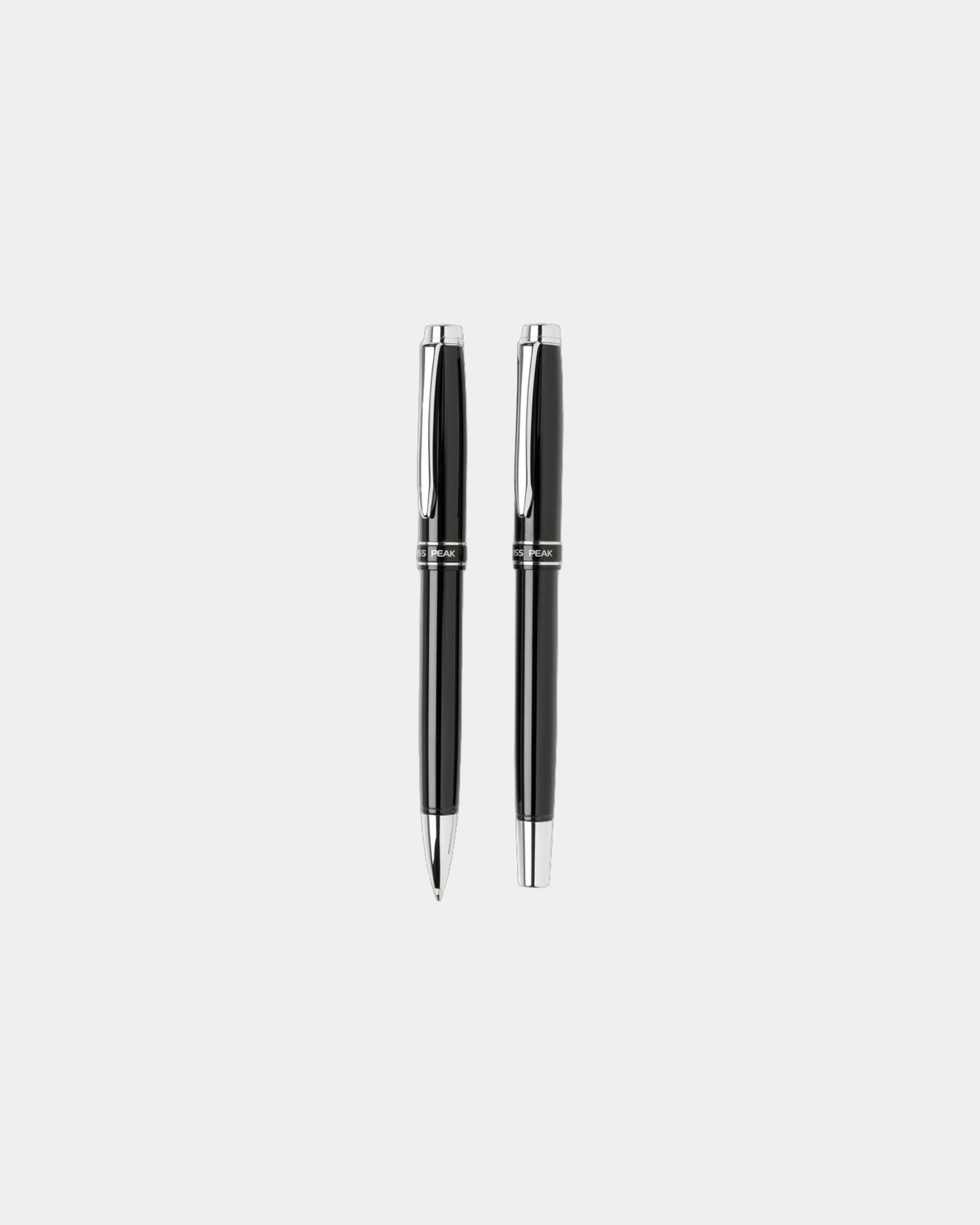 Set penne in ottone e acciaio Héritage da personalizzare - Nero