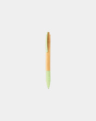 Penna in bambù e fibra di paglia da personalizzare - Verde