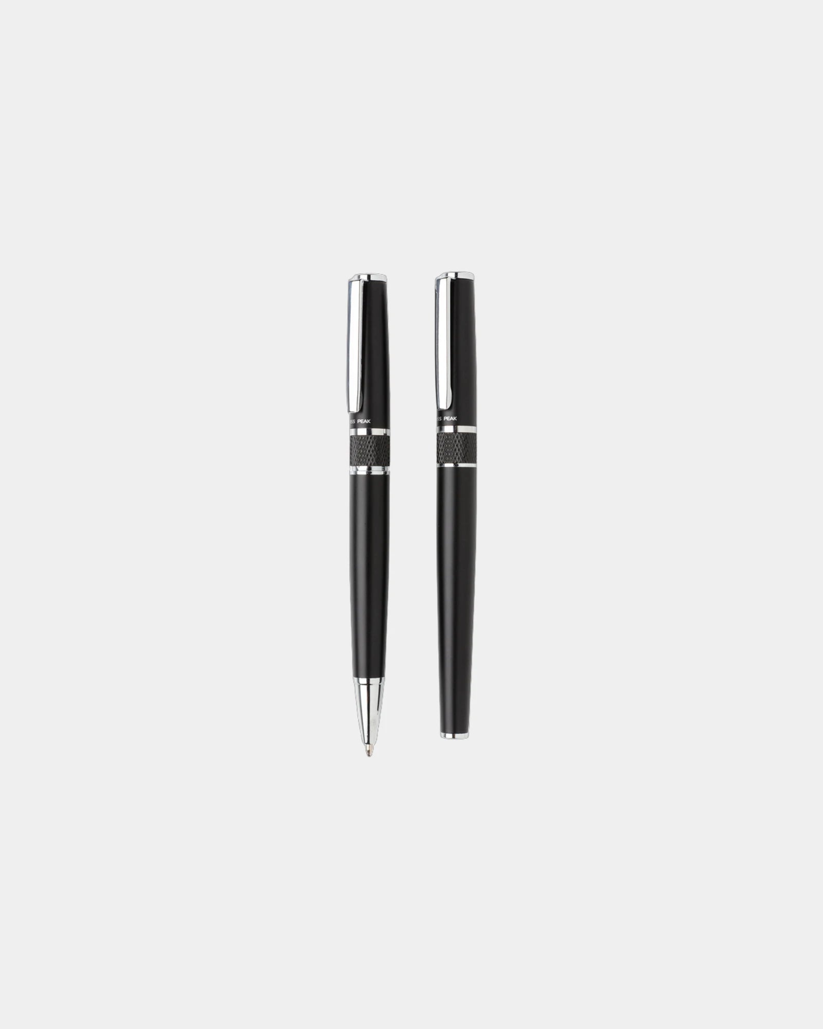 Set penne acciaio e ottone incisione laser da personalizzare - Nero