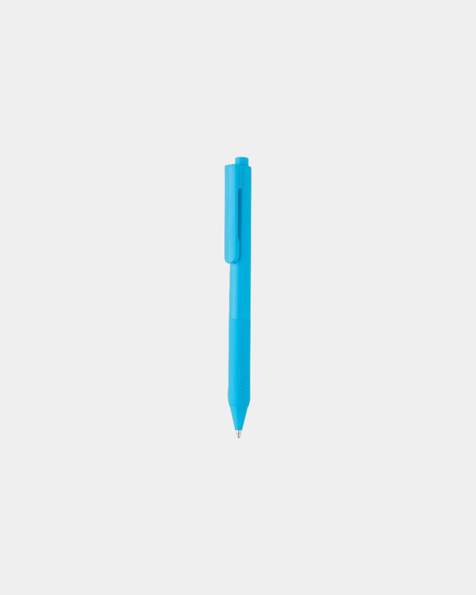Penna a sfera con impugnatura in silicone da personalizzare - Blu chiaro