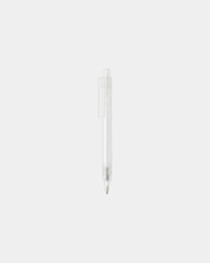 Penna trasparente riciclata RPET X8 da personalizzare - Bianco
