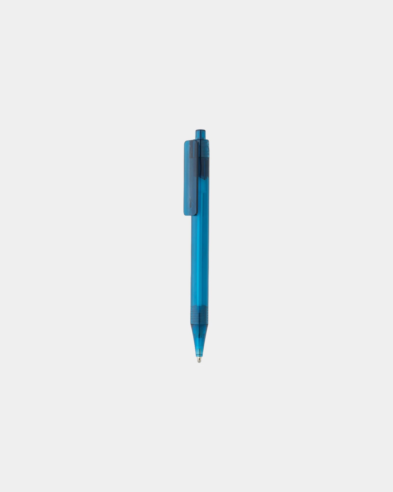 Penna trasparente riciclata RPET X8 da personalizzare - Blu