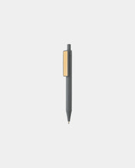 Penna ABS riciclato GRS clip bambù da personalizzare - Grigio