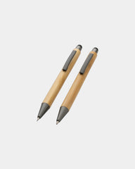 Set penne bambù FSC in cofanetto da personalizzare - Marrone