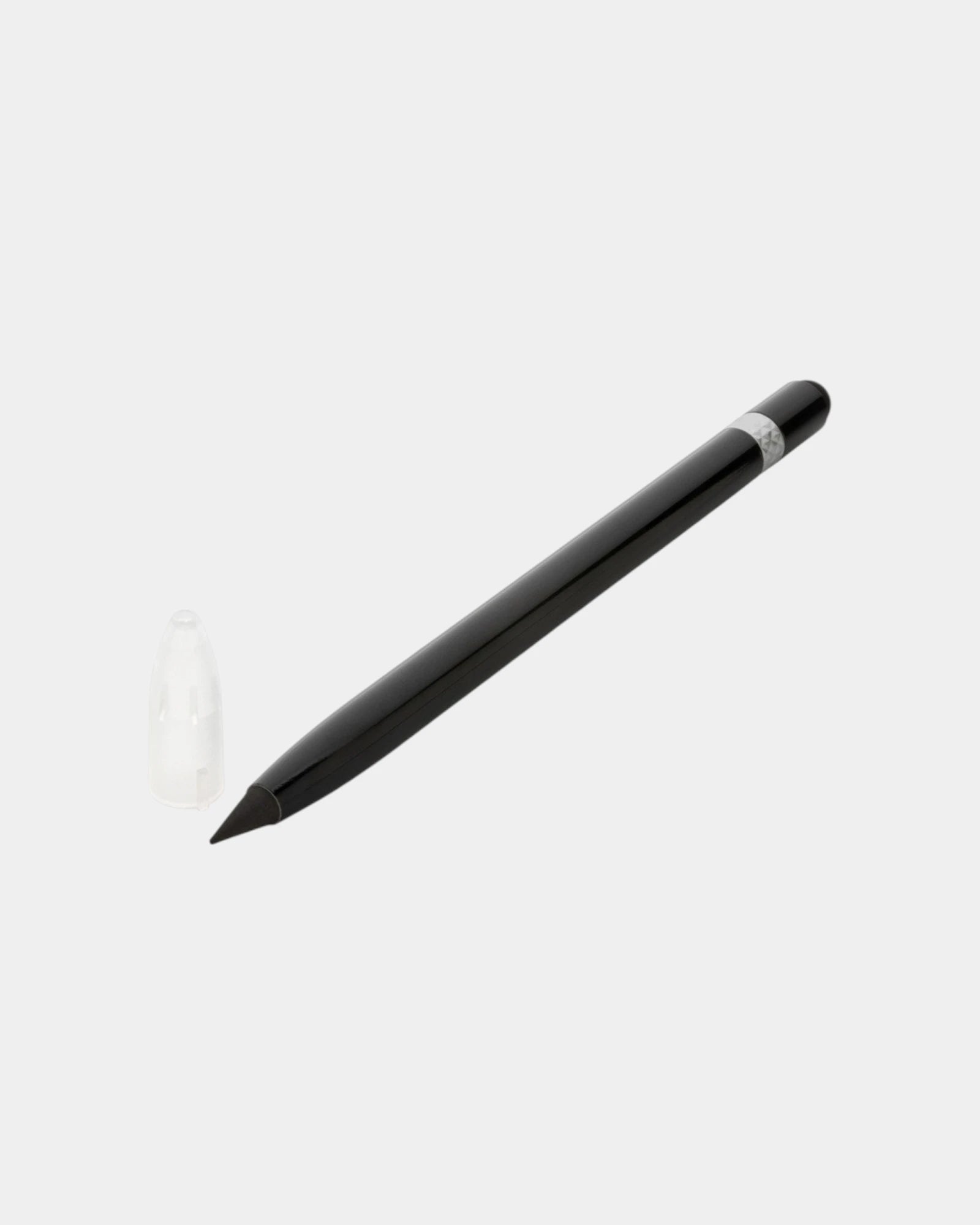 Crayon infini aluminium avec gomme à personnaliser - Noir