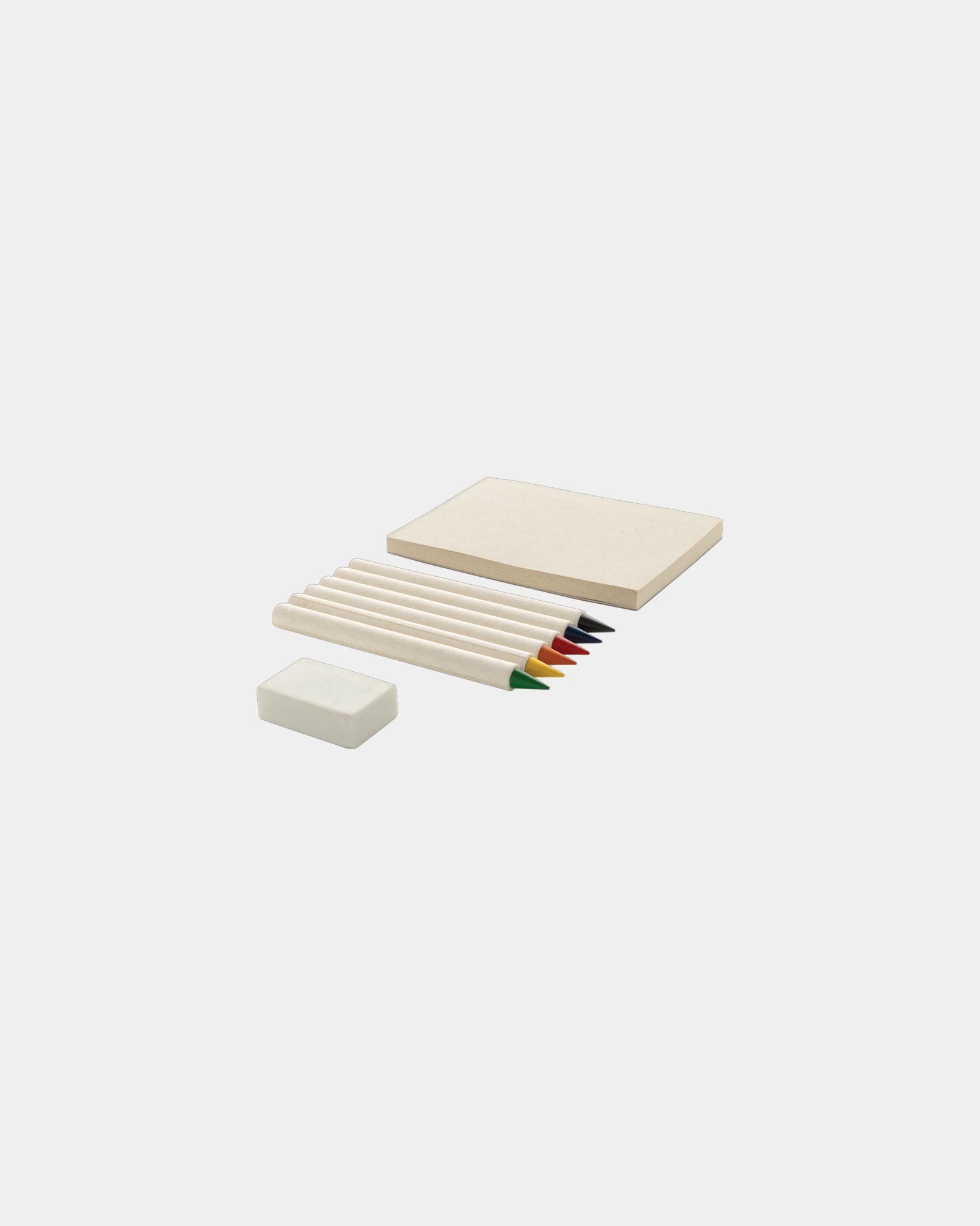 Set 6 matite colorate riciclate con taccuino da personalizzare - Bianco
