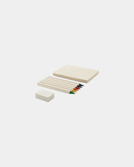 Set 6 matite colorate riciclate con taccuino da personalizzare - Bianco