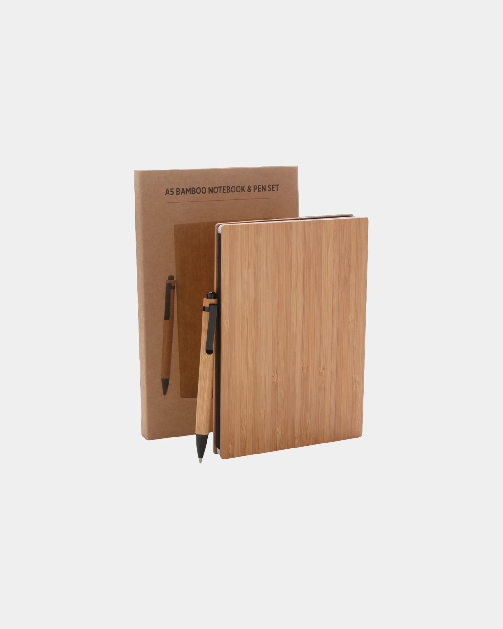 Set taccuino A5 e penna in bambù da personalizzare - 4