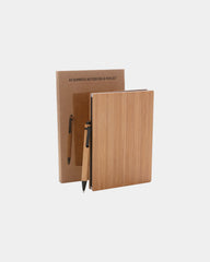 Set taccuino A5 e penna in bambù da personalizzare - 4