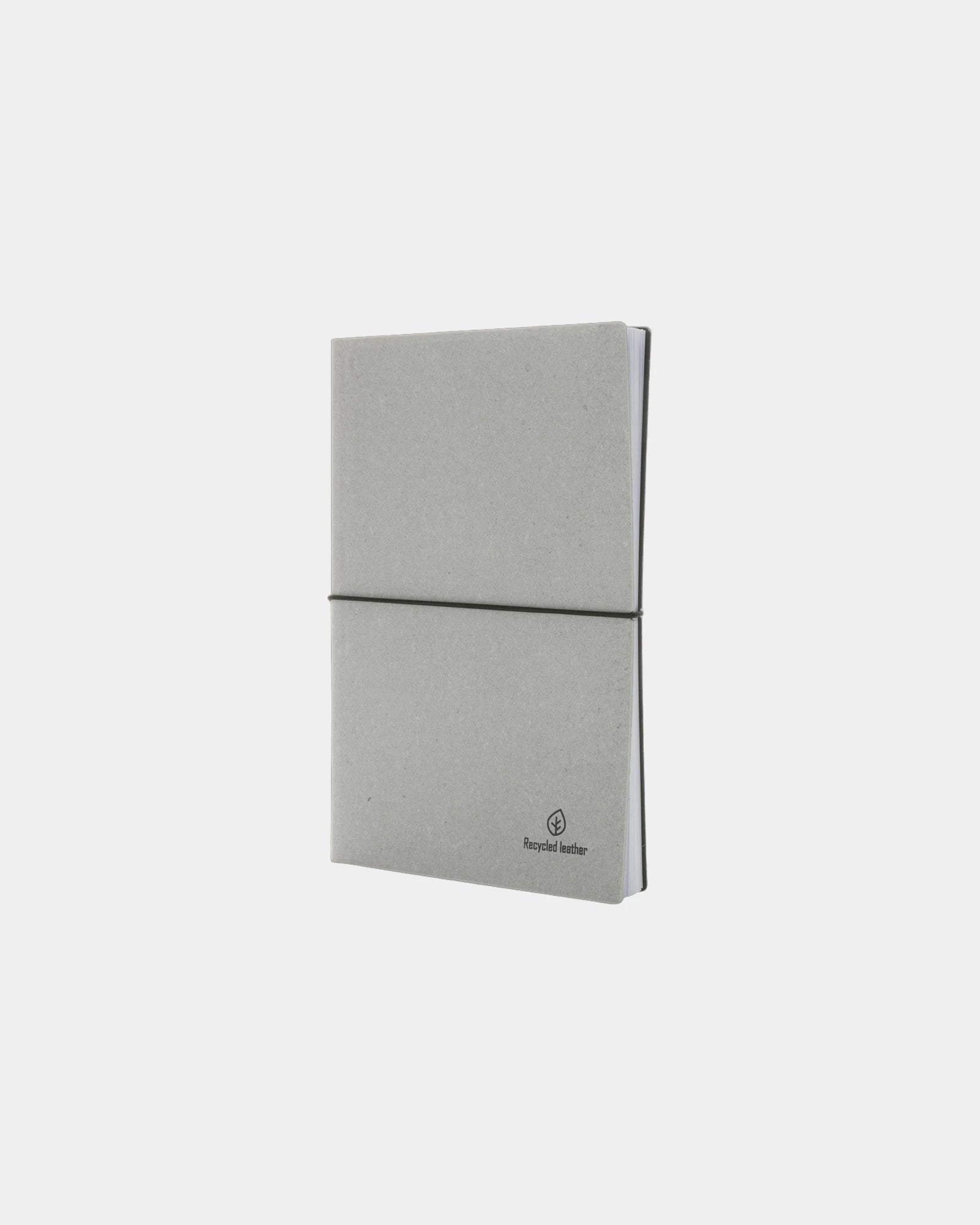 Taccuino A5 in pelle riciclata GRS da personalizzare - Grigio chiaro