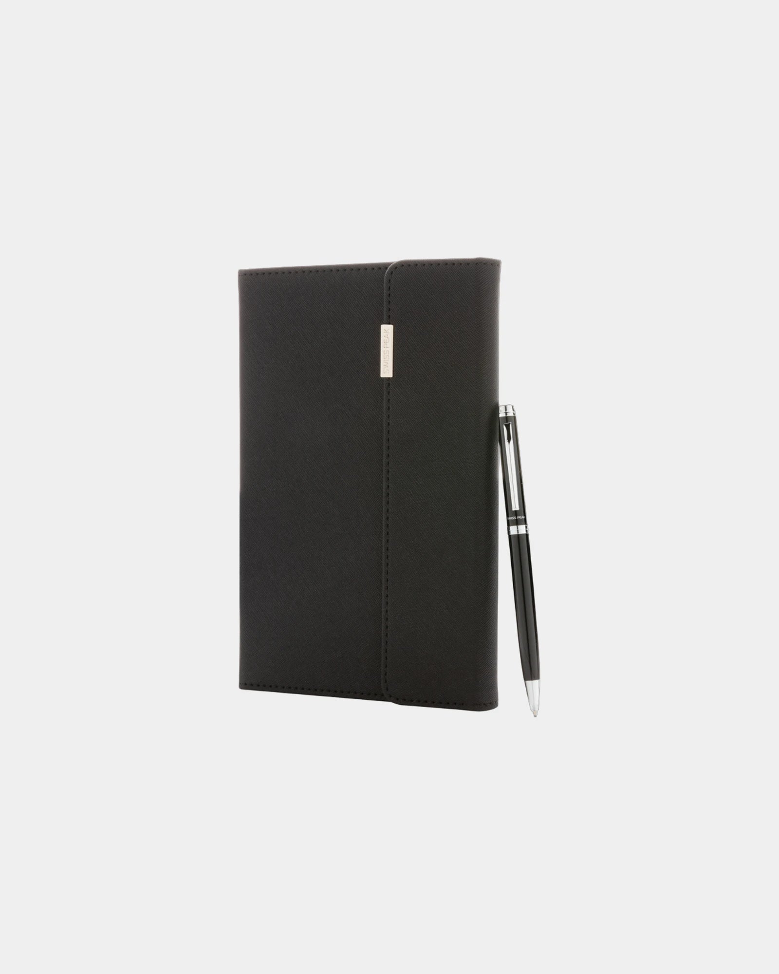 Taccuino A5 in PU tasca con zip da personalizzare - Nero