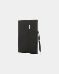 Taccuino A5 in PU tasca con zip da personalizzare - Nero