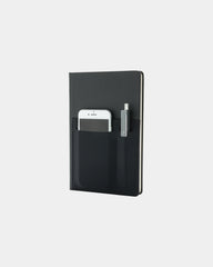 Taccuino A5 con tasche multiple da personalizzare - Nero