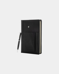 Set taccuino A5 e penna poliestere da personalizzare - Nero