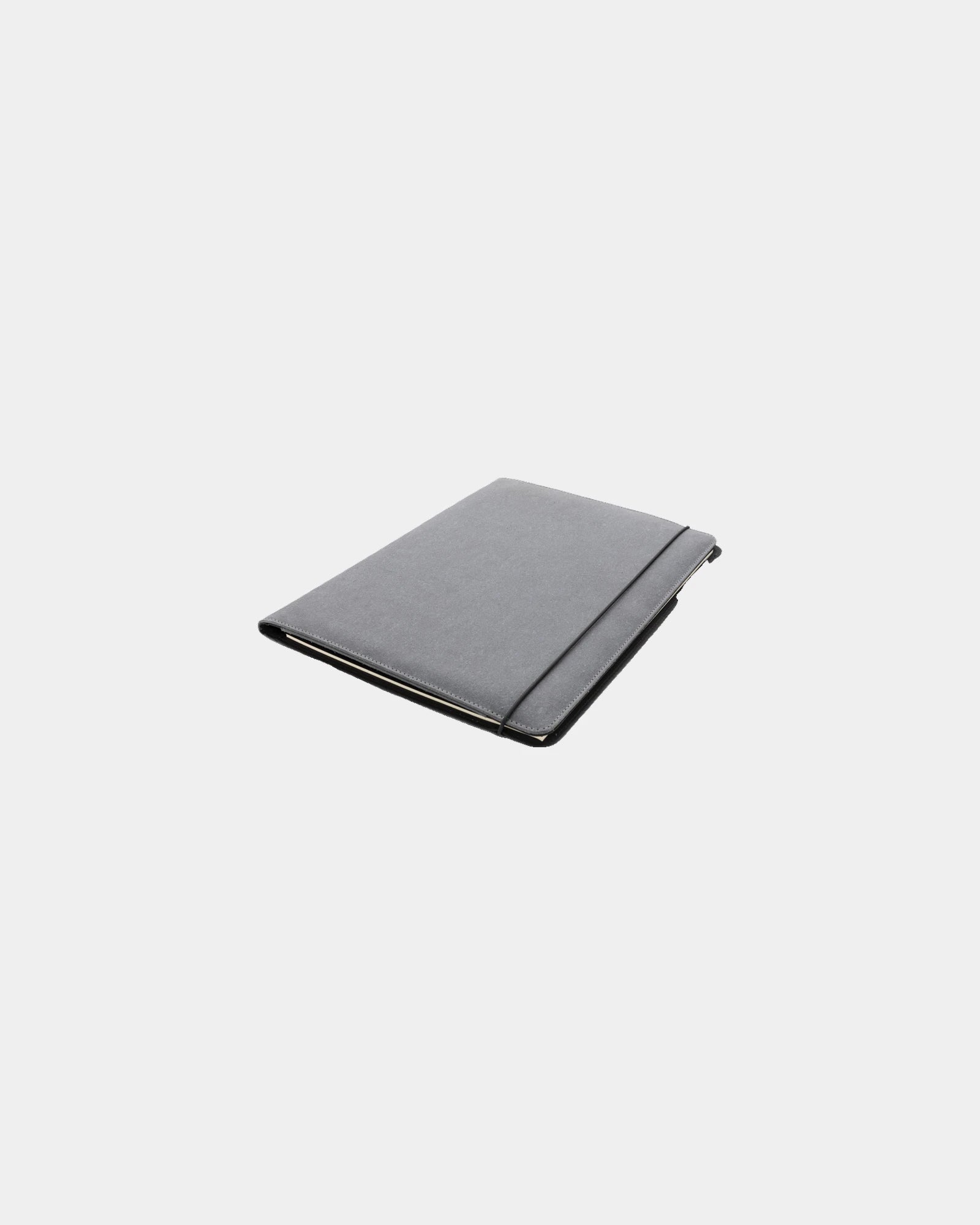 Portablocco A4 in cuoio rigenerato da personalizzare - Grigio
