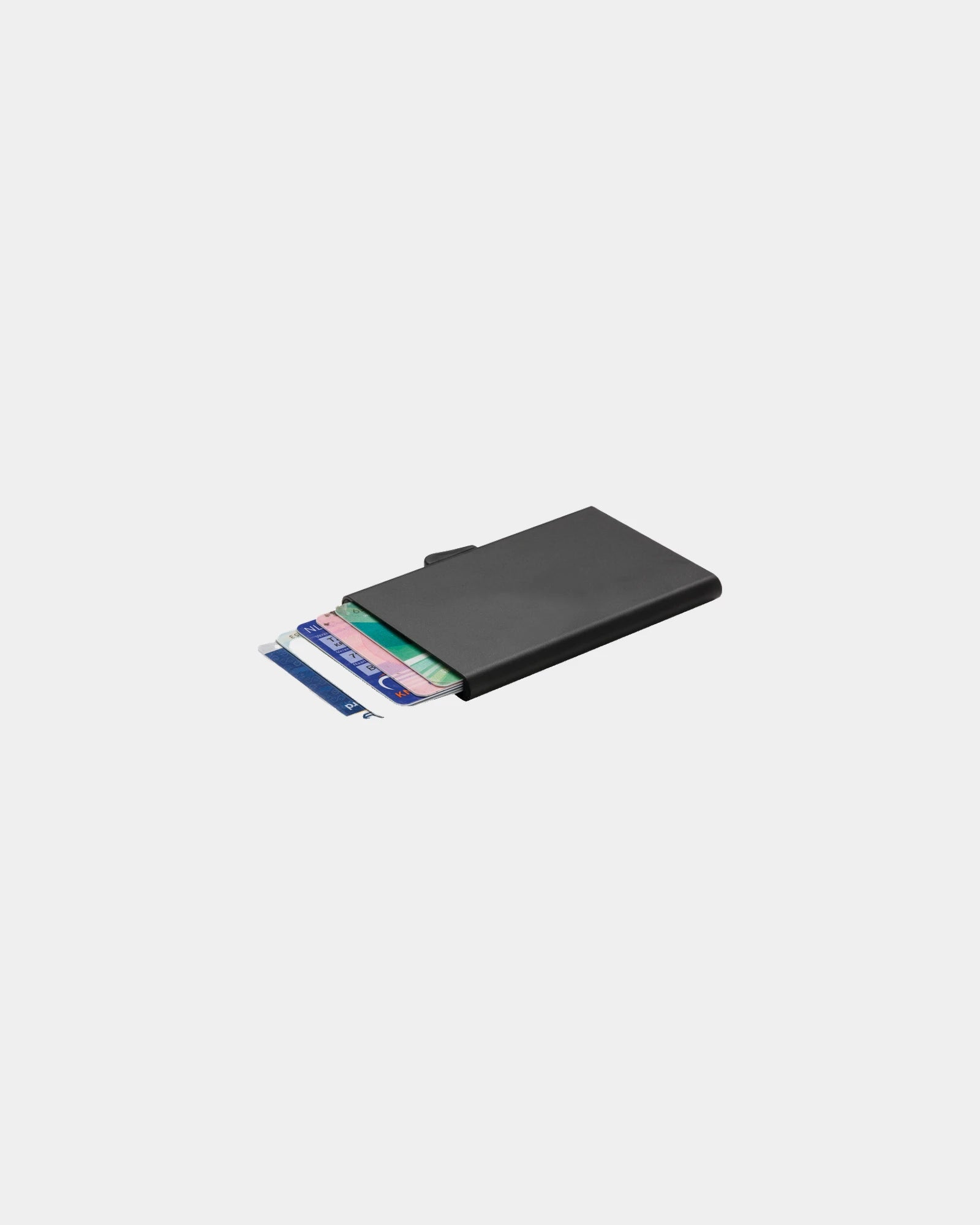 Portacarte anti RFID alluminio 7 carte da personalizzare - Nero