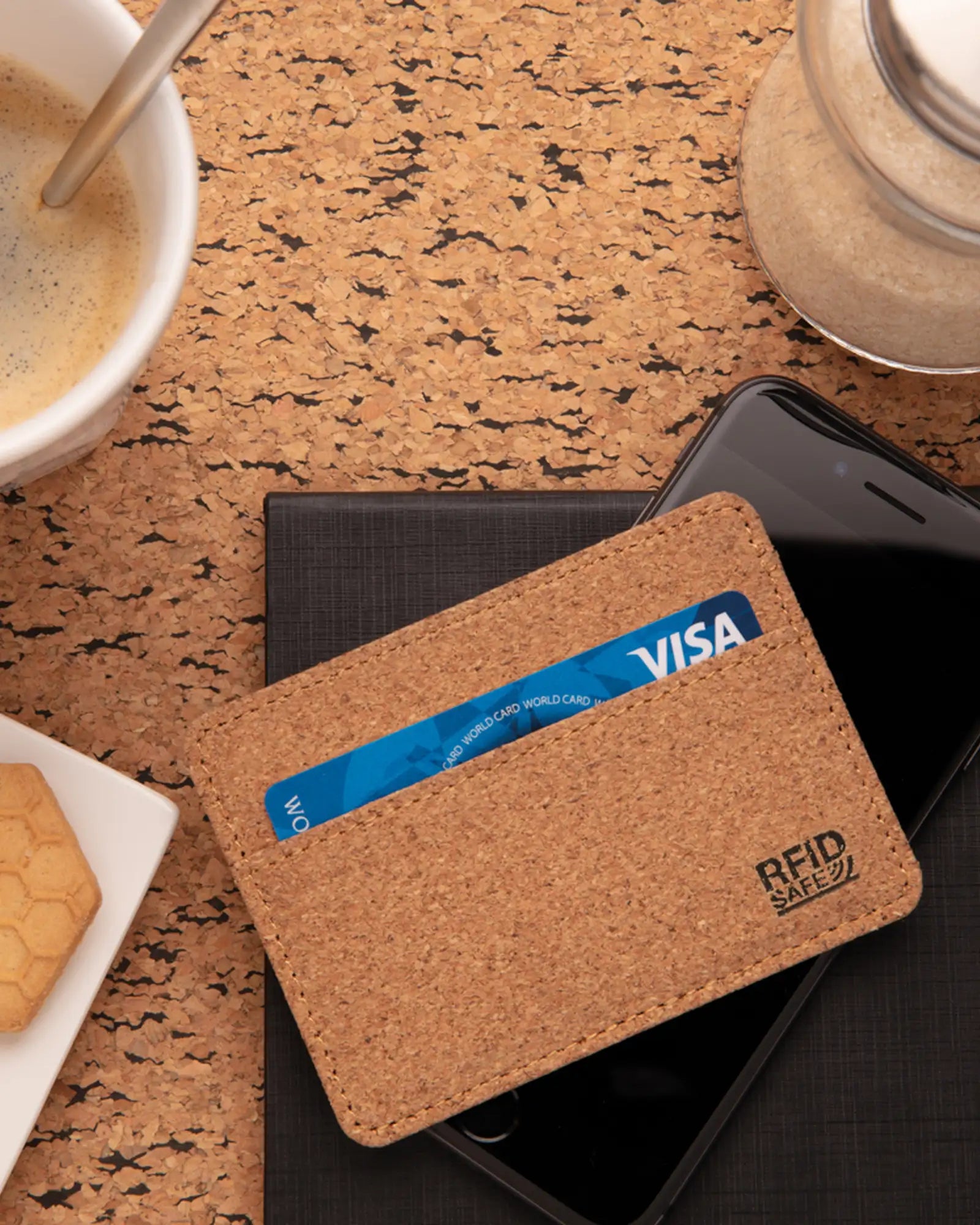 Portacarte in sughero anti-RFID da personalizzare - 9