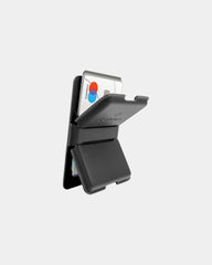 Portacarte MagSafe anti-RFID cuoio PU da personalizzare - Nero