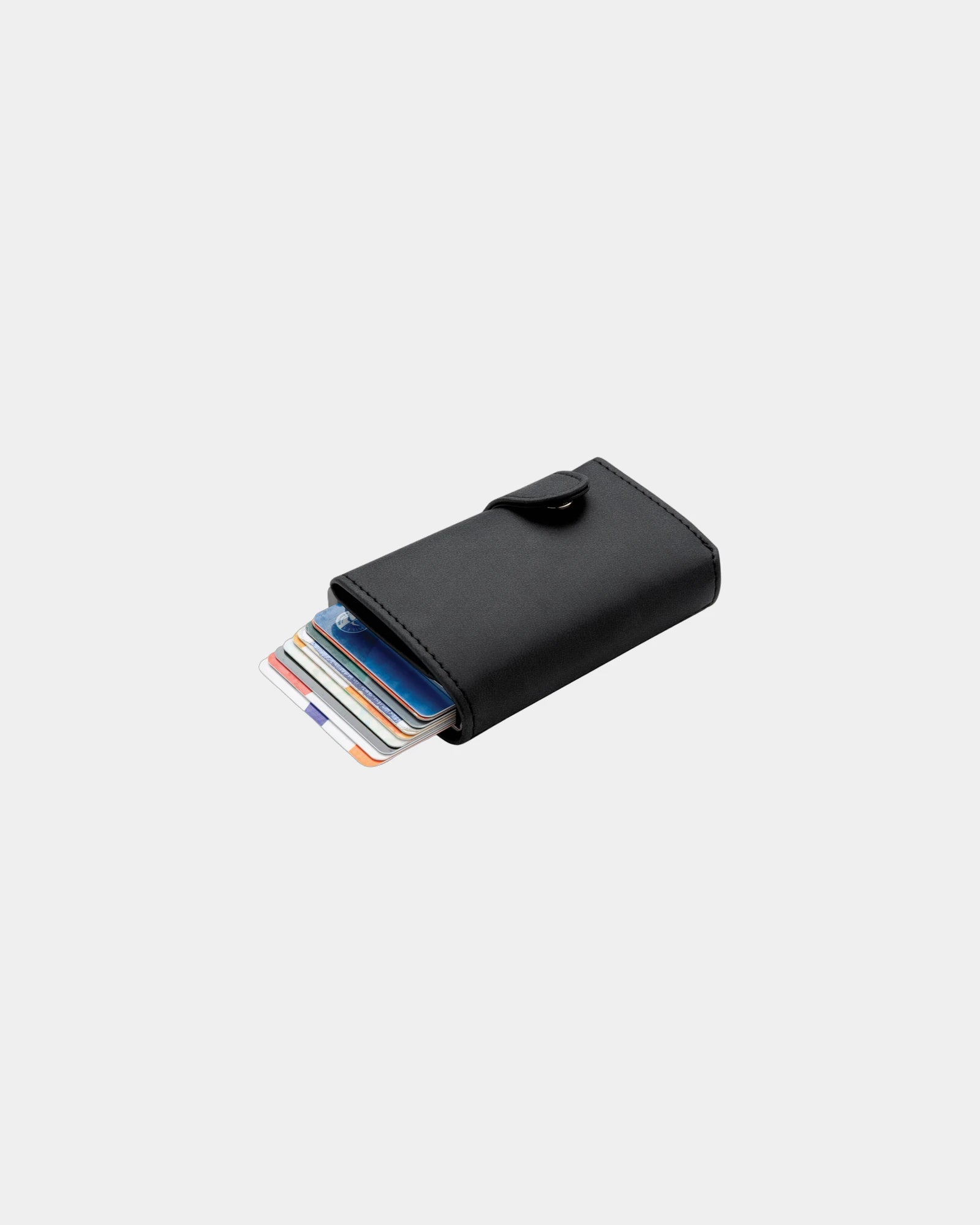 Portacarte anti RFID alluminio e PU da personalizzare - Nero