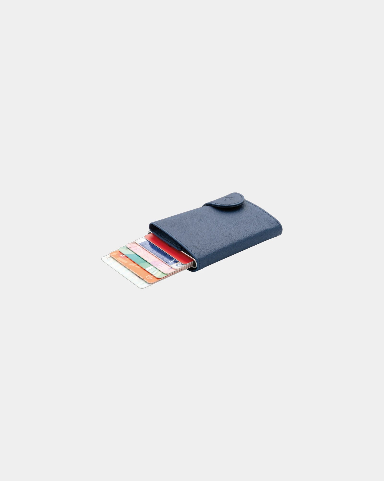 Portacarte anti RFID alluminio 7 carte da personalizzare - Blu