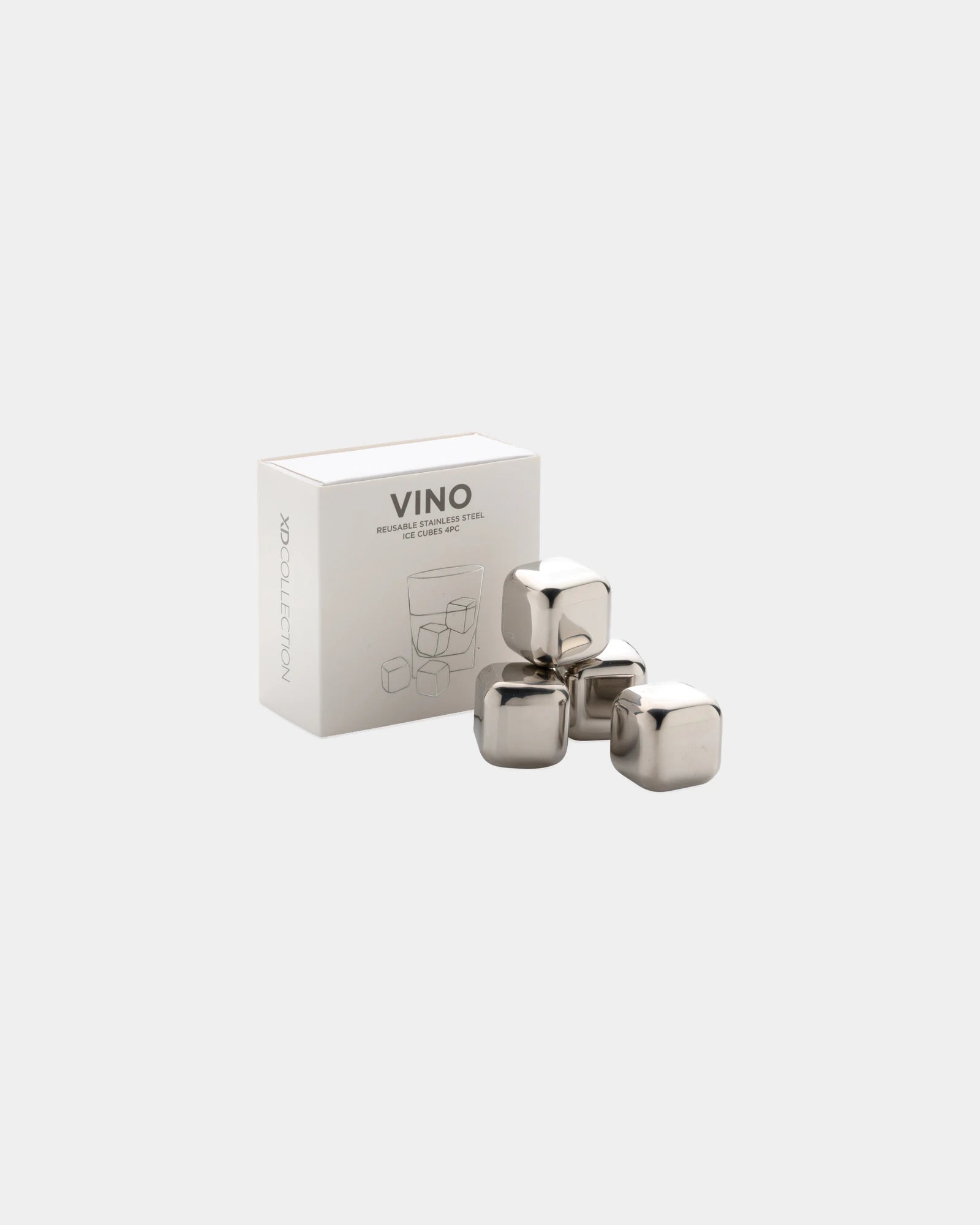 Cubetti di ghiaccio acciaio inox 4pz da personalizzare - 4