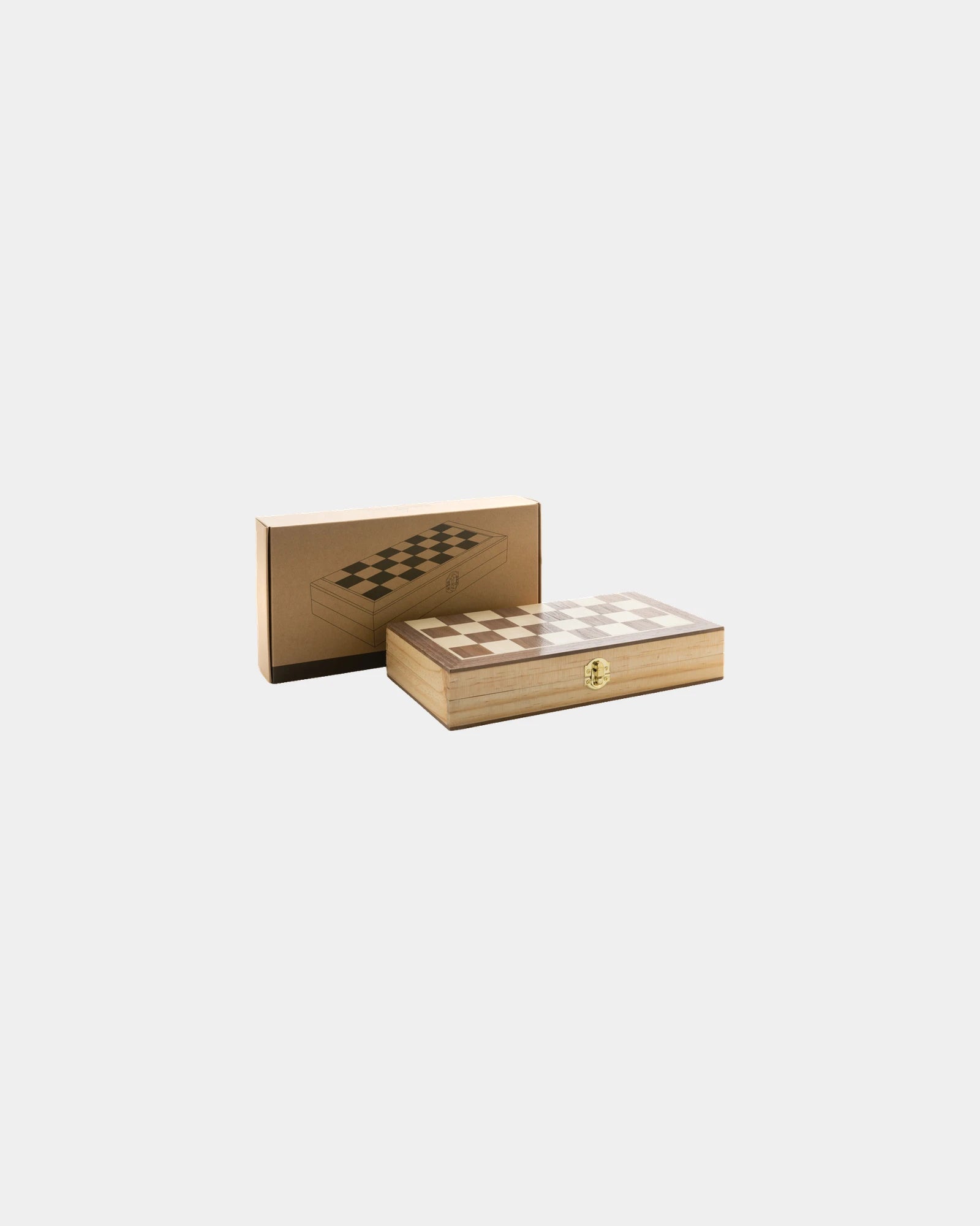 Gioco di scacchi pieghevole legno FSC da personalizzare