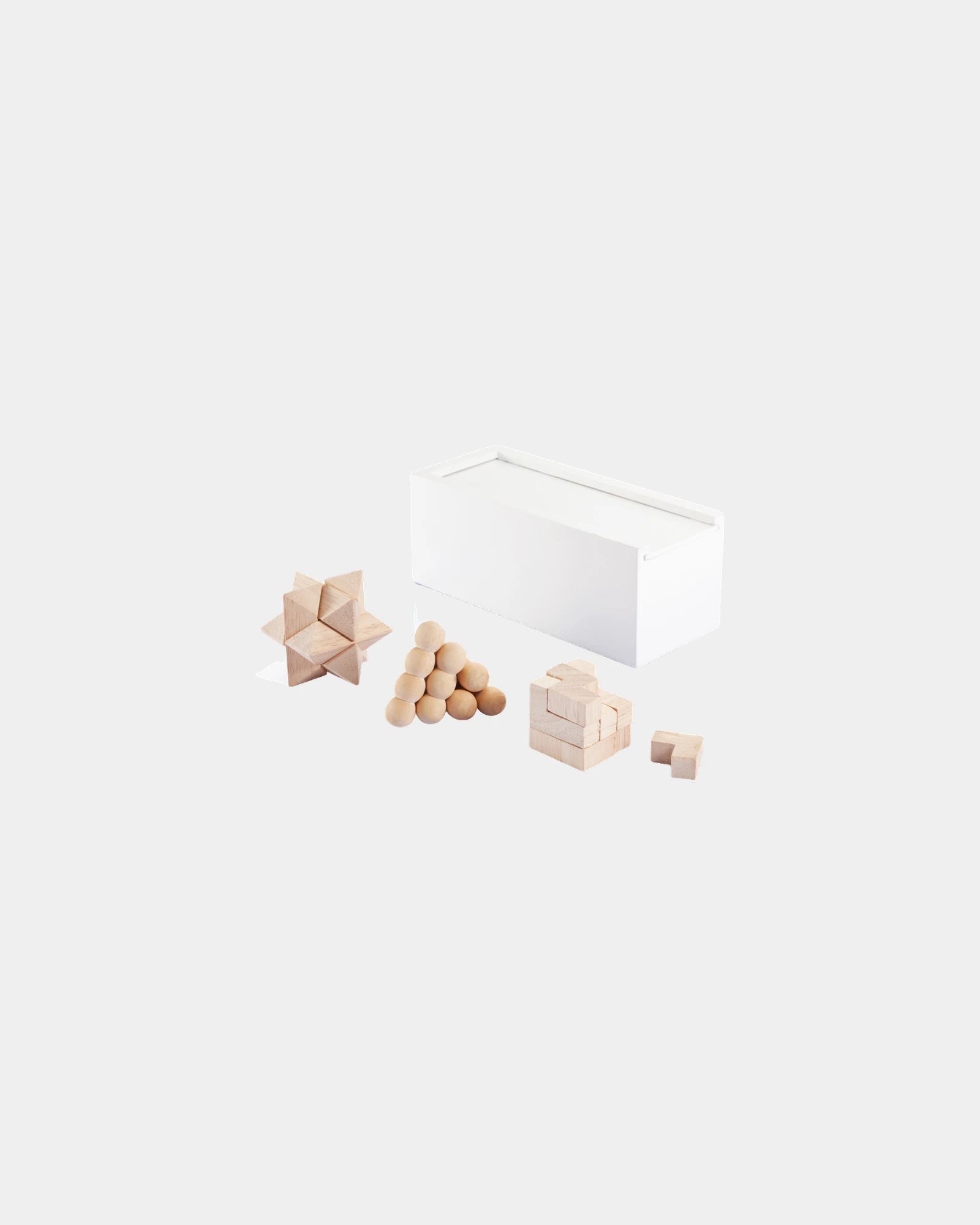 Rompicapo legno FSC 3 pezzi da personalizzare - Bianco