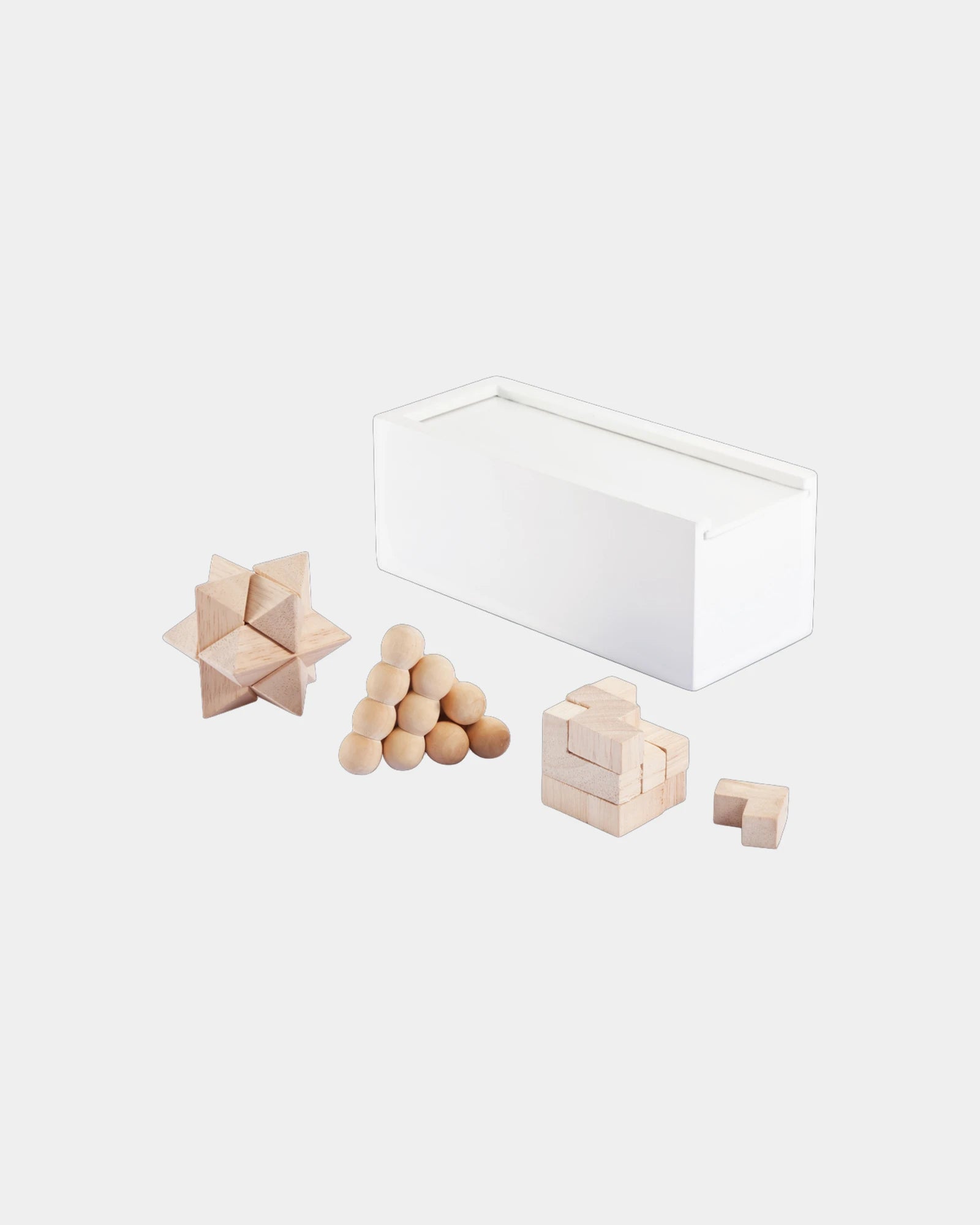 Rompicapo legno FSC 3 pezzi da personalizzare - Bianco